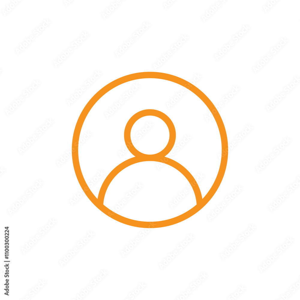 Aufkleber People icon Outline vector for web ui