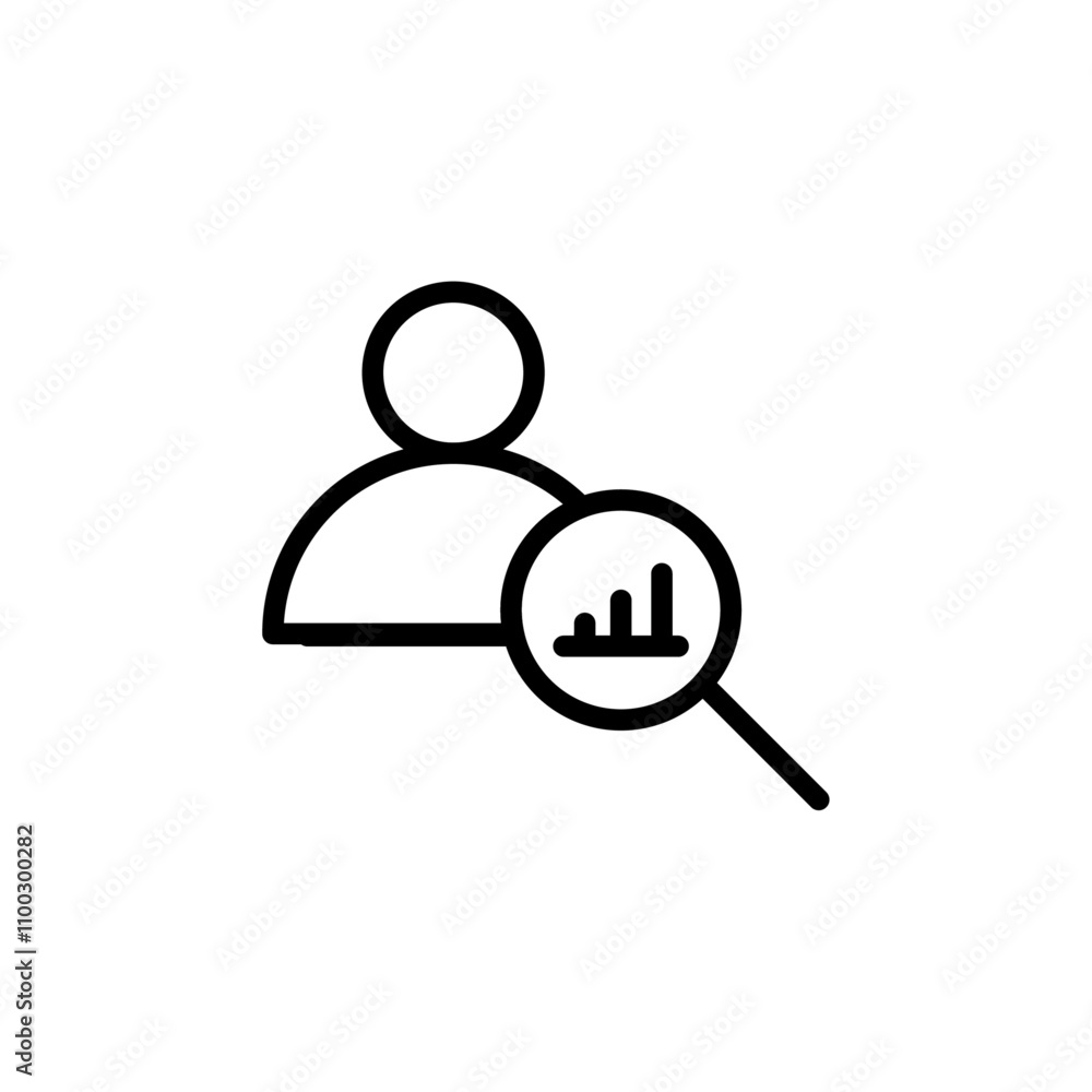 Poster Personal Assessment icon Outline vector for web ui