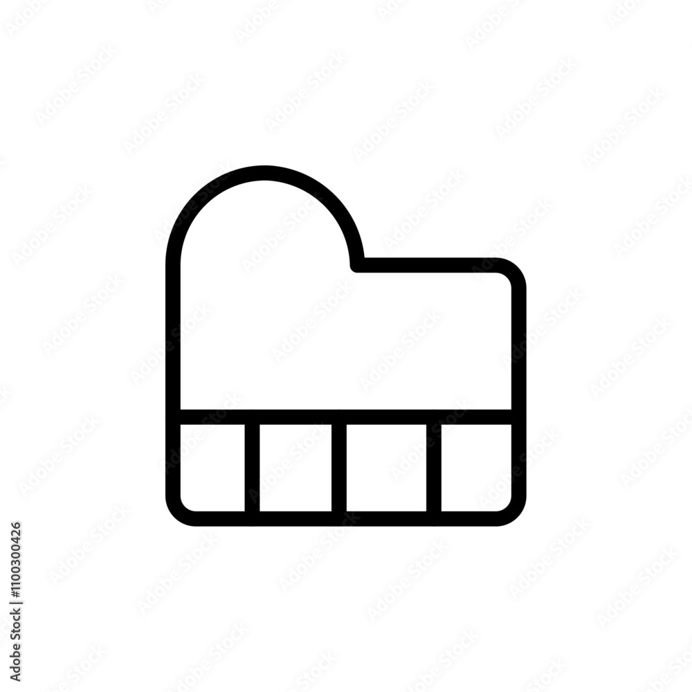 Aufkleber Piano icon Outline vector for web ui