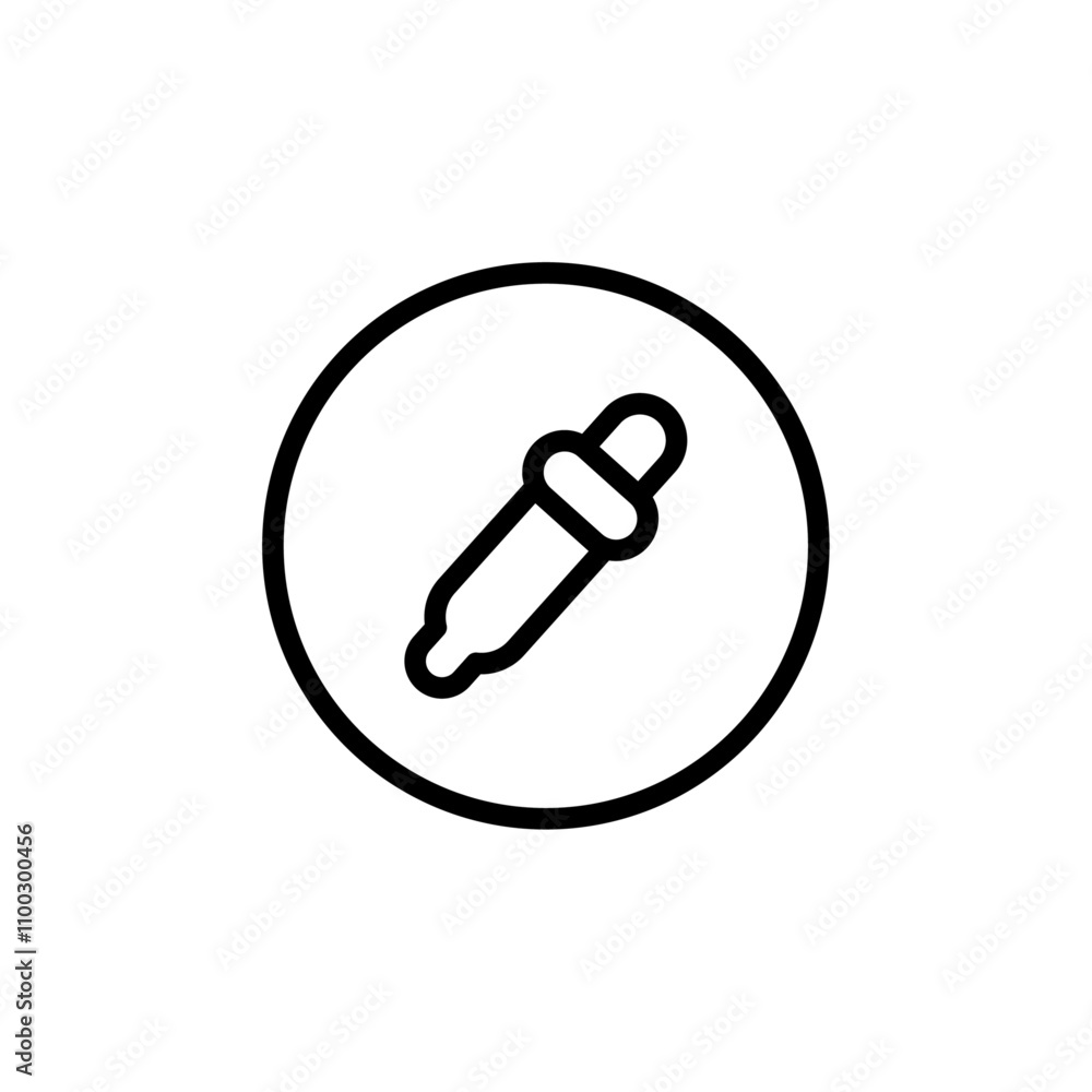 Poster pipette icon Outline vector for web ui