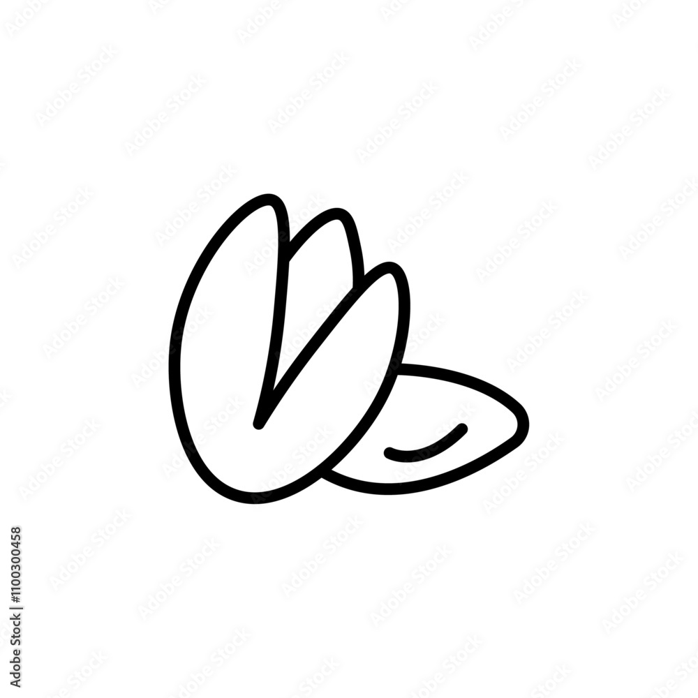Poster pistachio icon Outline vector for web ui
