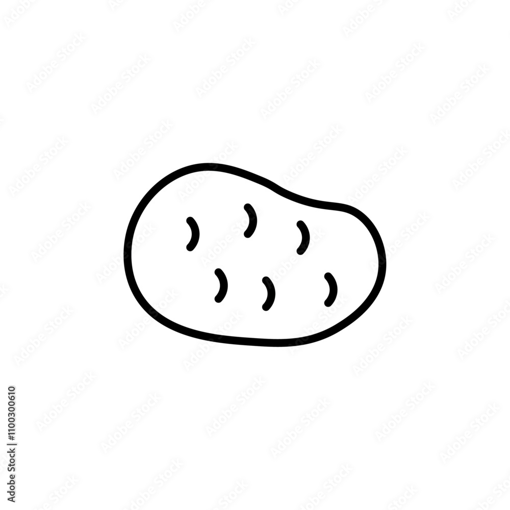 Poster Potato icon Outline vector for web ui