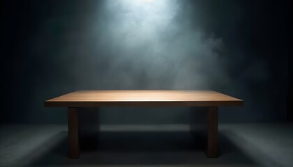 empty room with table and lamp