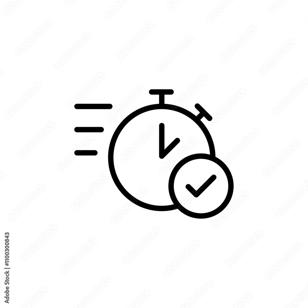 Leinwandbilder quick approval icon outline vector for web ui
