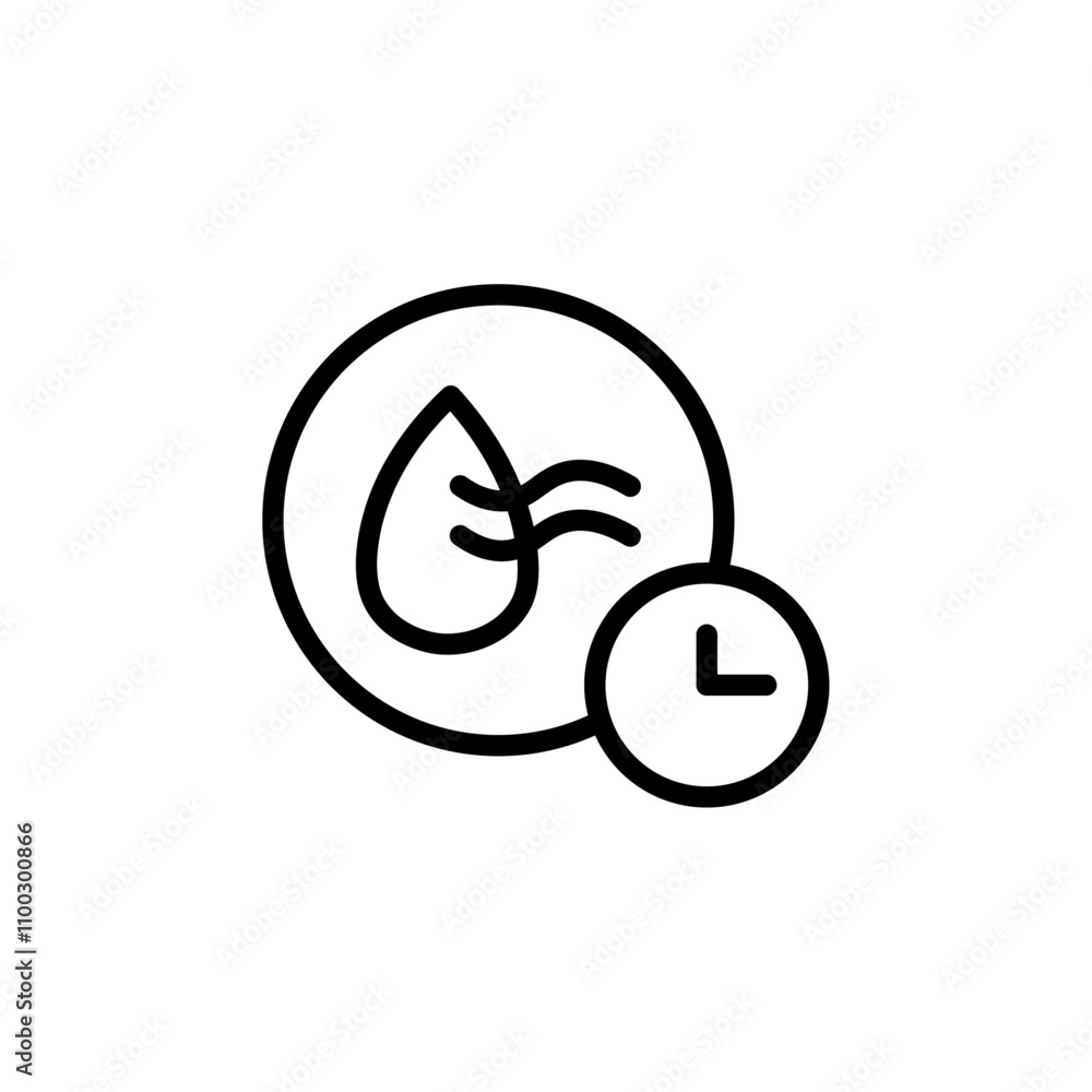 Aufkleber quick dry icon Outline vector for web ui