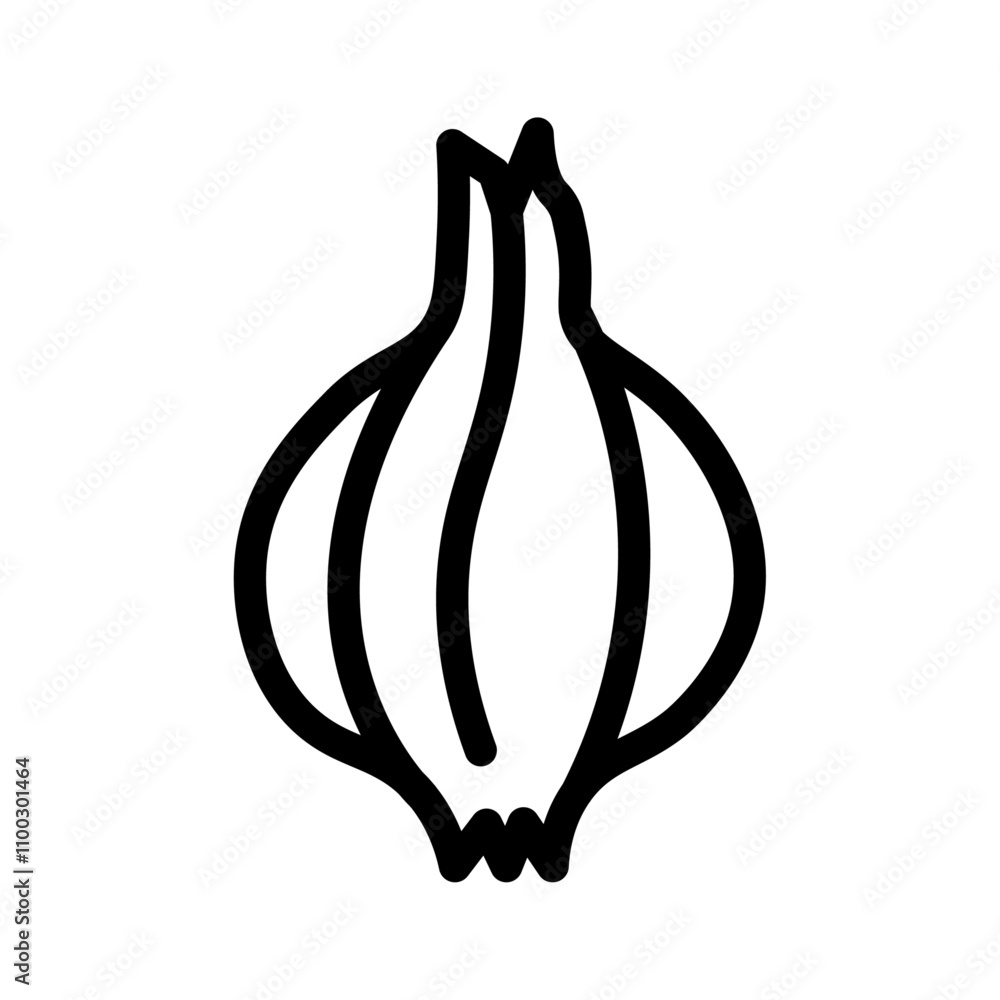 Poster shallots icon Outline vector for web ui