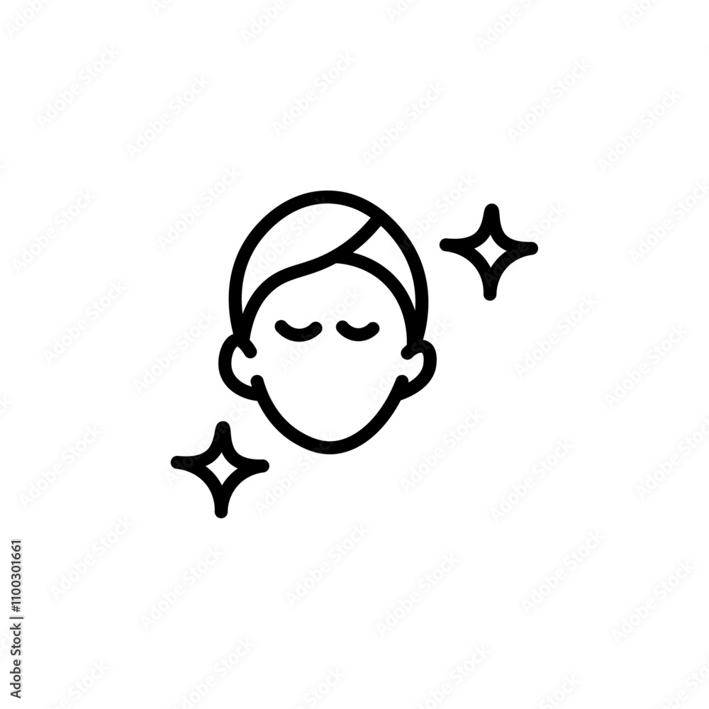 Poster skin care icon outline vector for web ui