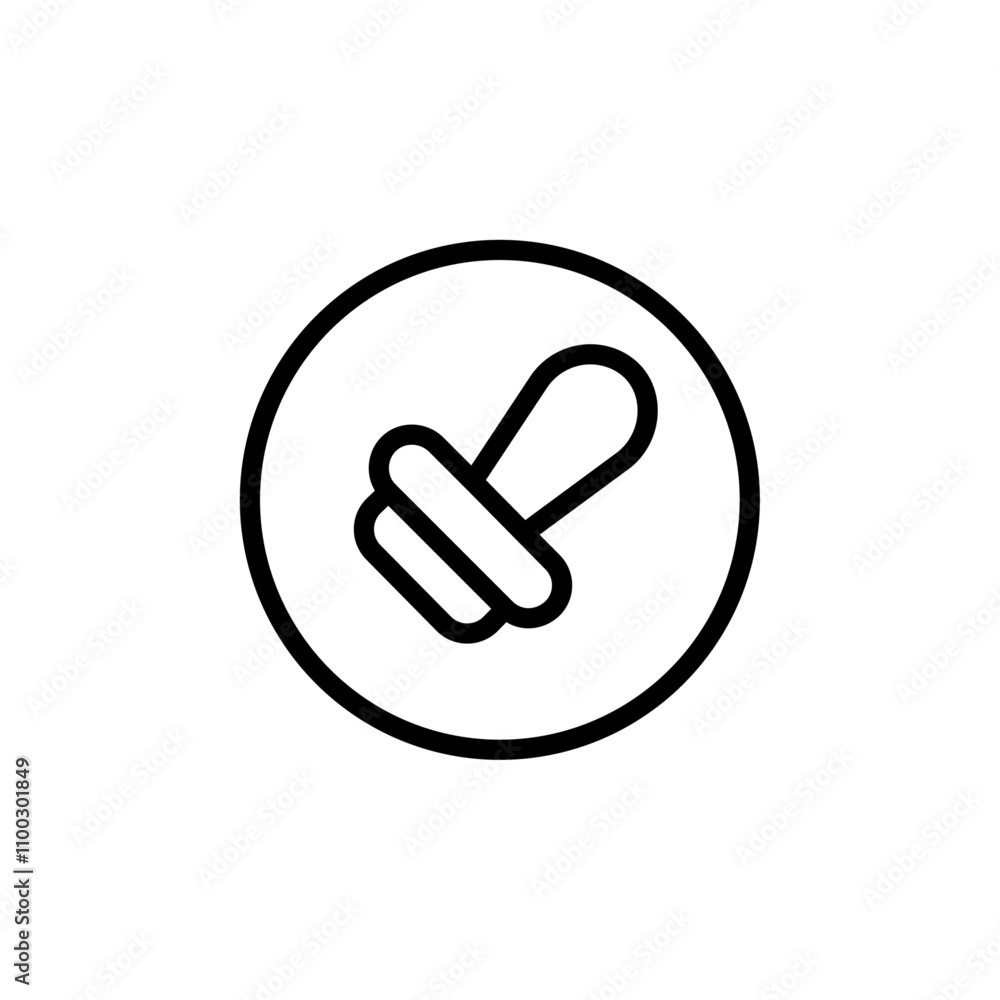 Poster stamp icon Outline vector for web ui