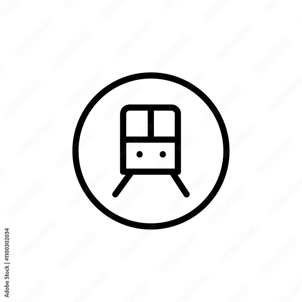 Aufkleber subway icon Outline vector for web ui