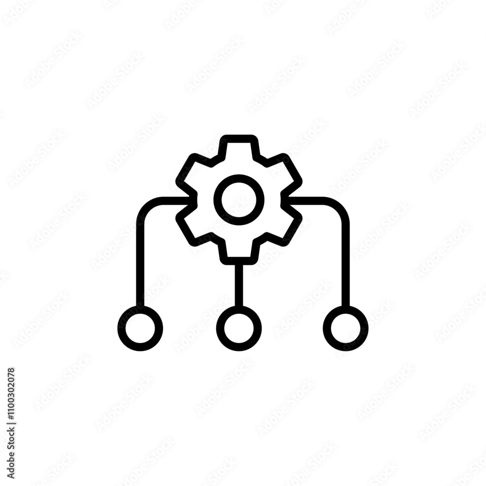 Aufkleber supply chain icon outline vector for web ui