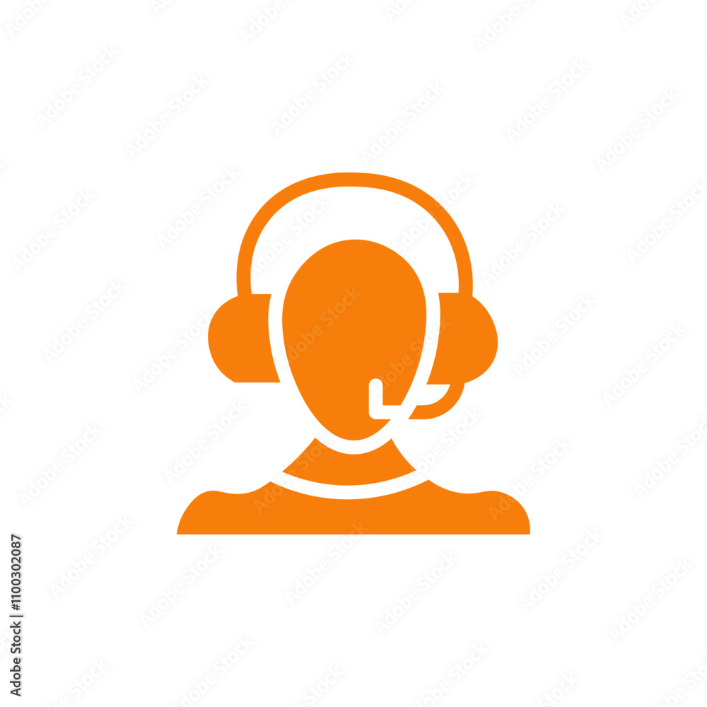 Aufkleber support call service icon outline vector for web ui