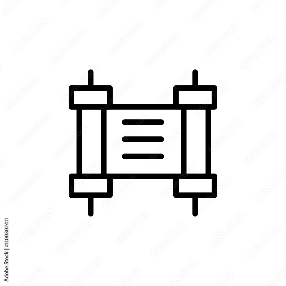 Poster Torah icon Outline vector for web ui