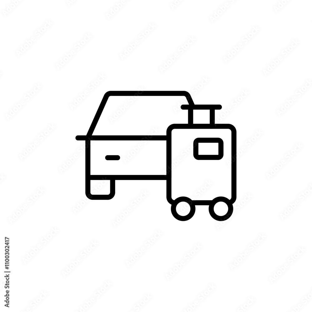 Poster transfer icon outline vector for web ui