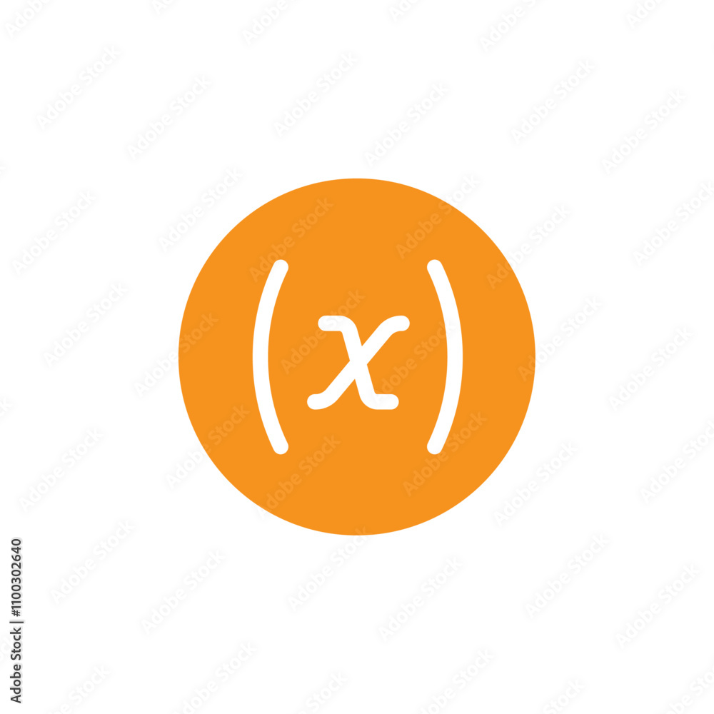 Aufkleber Variable symbol icon Outline vector for web ui