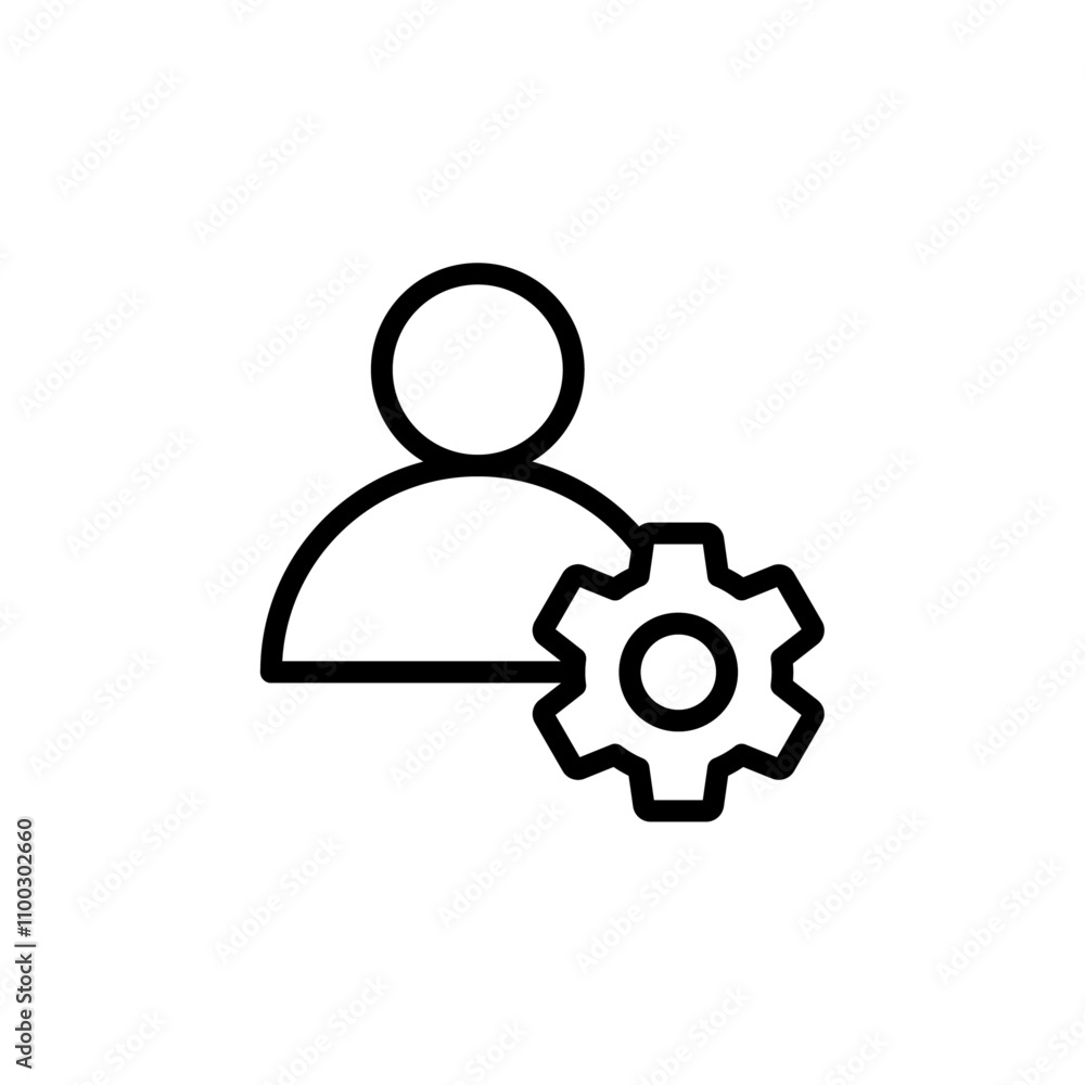 Aufkleber User Management Icon Outline vector for web ui