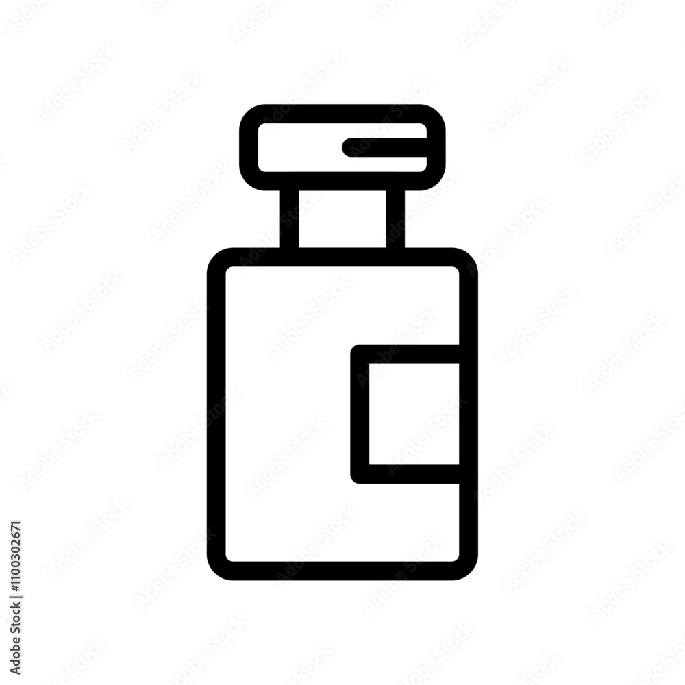 Poster vial medical icon outline vector for web ui