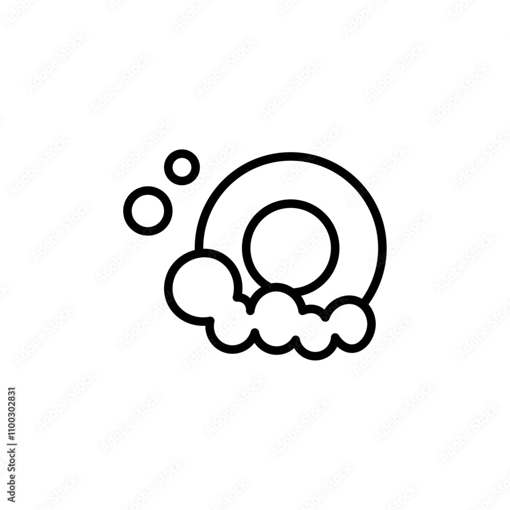 Aufkleber washing plate icon outline vector for web ui