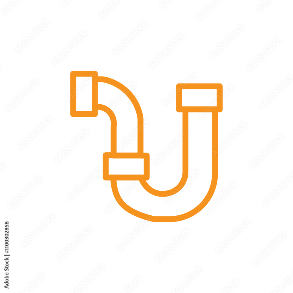 Poster water pipes icon outline vector for web ui