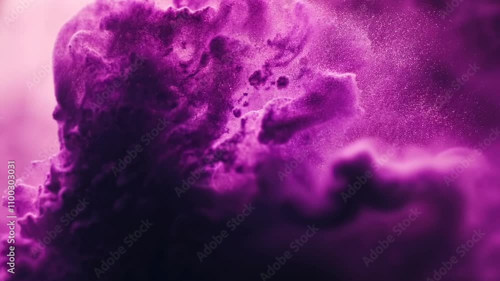 Poster swirling purple clouds create a mesmerizing display of color and texture in a dynamic abstract forma