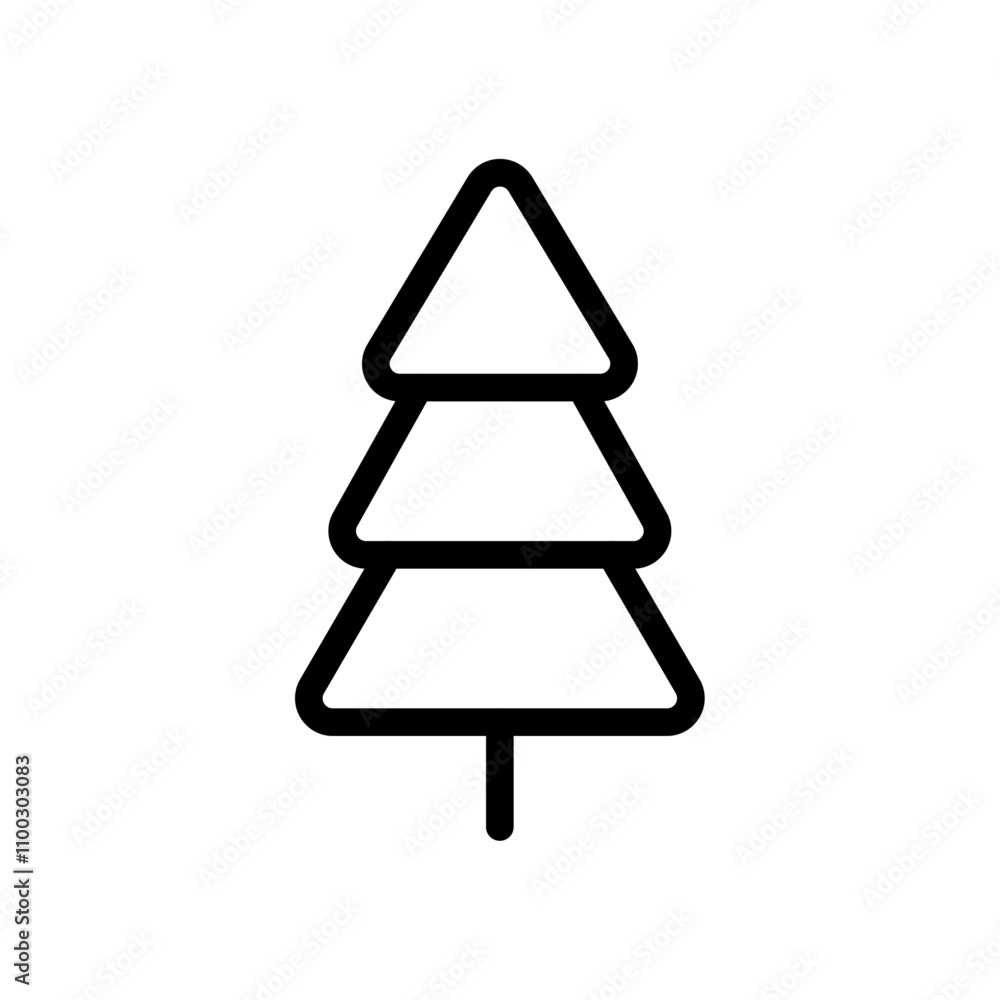 Poster Winter tree icon Outline vector for web ui
