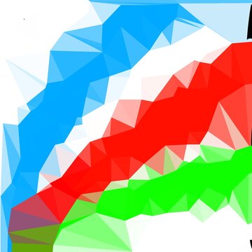 abstract Primary Colour background with Polygonic Effect 