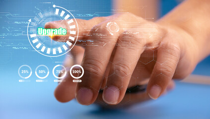 Update application software and hardware upgrade technology concept, AI upgrade.