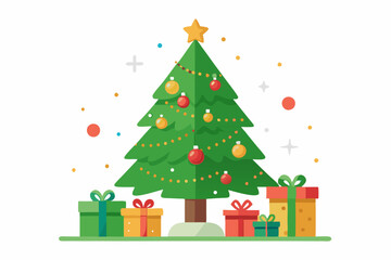 Fototapeta premium christmas tree and gifts