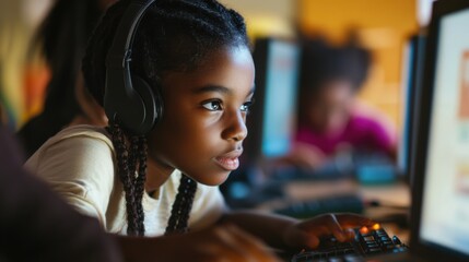 Support for digital inclusion and access to technology in underserved communities, Symbolizing tech equity, photography style