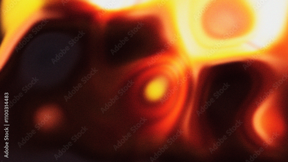 Aufkleber abstract red yellow noise gradient background, grainy texture backdrop header design element