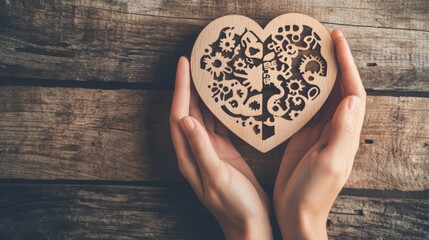 Support for mental health services and well-being initiatives, Symbolizing psychological health, photography style