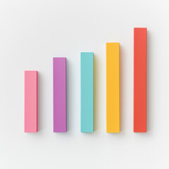 Vibrant bar chart with colorful segments