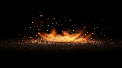 Explosive fire eruption studio motion graphic dark background close-up energy concept