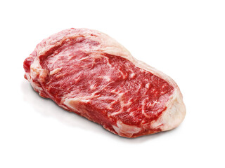 Steak raw. Fresh Ribeye Steak black angus isolated on white background with clipping path. Design...