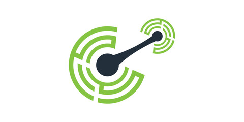 Logo initials C icon vector