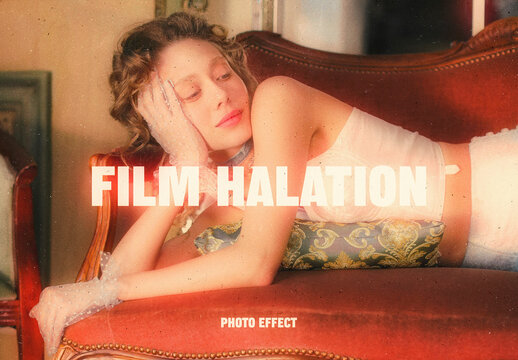 Film Halation Vintage Glow Photo Effect