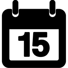 Obraz premium Calender color icon single line vector