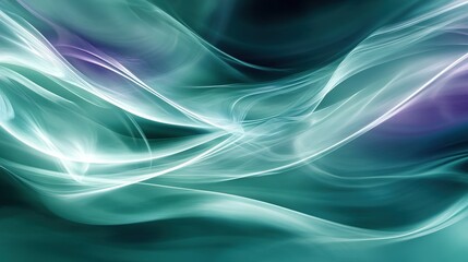 Fototapeta premium Ethereal Waves of Colorful Light in 3D Abstract Background