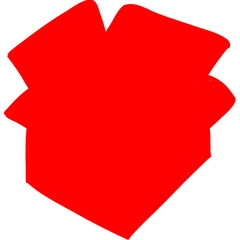 Box color icon single line vector