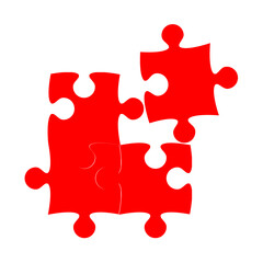 red puzzle piece