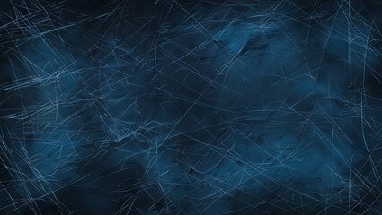 Abstract dark blue scratch background. Generative Ai.