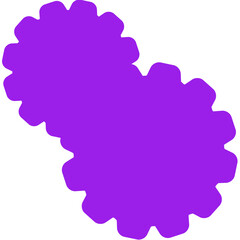 Gear color icon single line vector