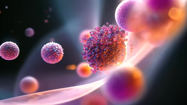 T cells attacking cancer cells in dynamic interaction