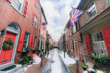 Philadelphia in Elfreth Alley capture on 2/20/2021