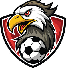 Obraz premium Eagle Soccer Mascot Logo Design 