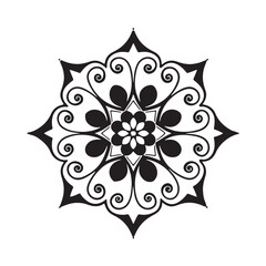 Mandala. silhouette vector with white background mandala