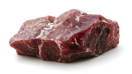 Fototapeta premium Food, Roast Beef, on White Background, Photo Realistic, Wallpaper, Cover and Screen for Smartphone, PC, Laptop, 9:16 and 16:9 Format