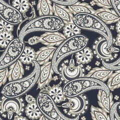 Paisley Damask ornament. Floral Seamless Vector pattern