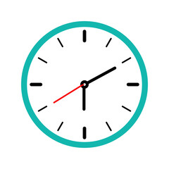 Fototapeta premium clock vector flat illustration isolated .on white background
