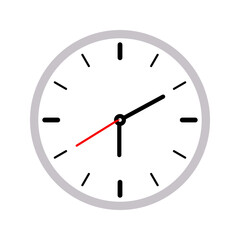 Fototapeta premium clock vector flat illustration isolated .on white background