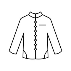 Muslim men's clothing icon. in white background